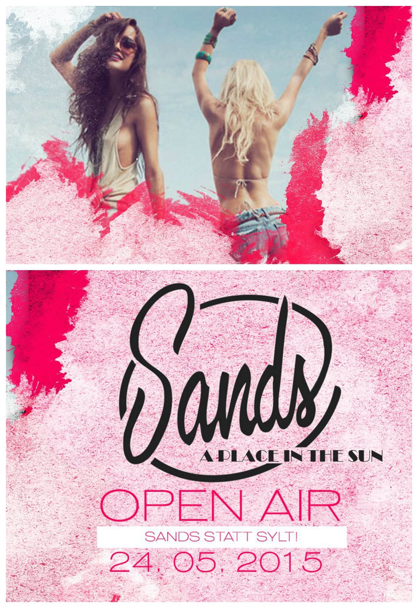 Sands statt Sylt! In der Sands Bar wird mit leckerem BBQ, Drinks und deepestem Sound die Open Air Saison begrüßt! Hier könnt ihr gemütlich einen Cocktail schlürfen oder gleich so richtig abgehen! Den ganzen Tag über sorgen mehrere DJs für musikalische Highlights!