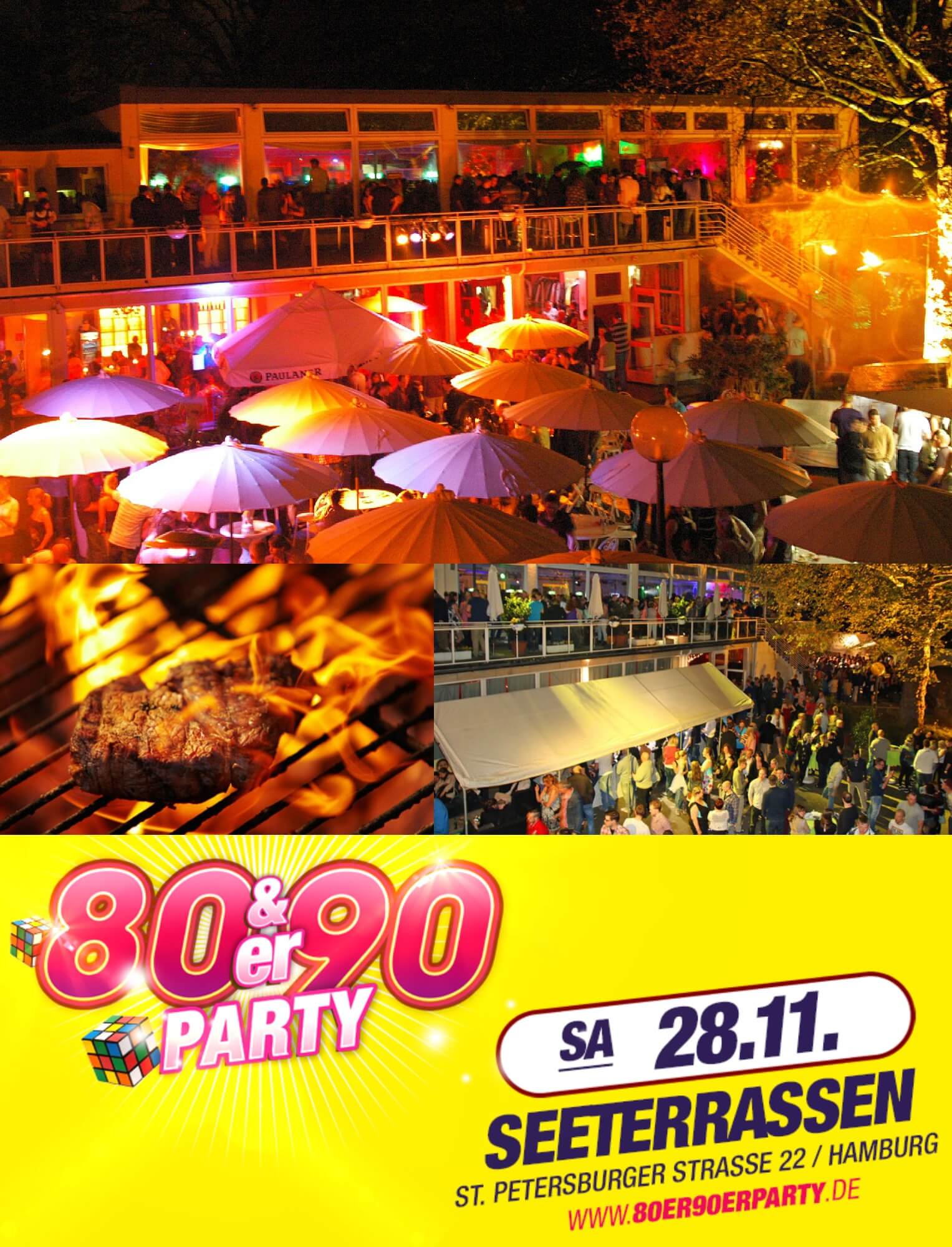 Cafe seeterrassen 80er 90er party 2022