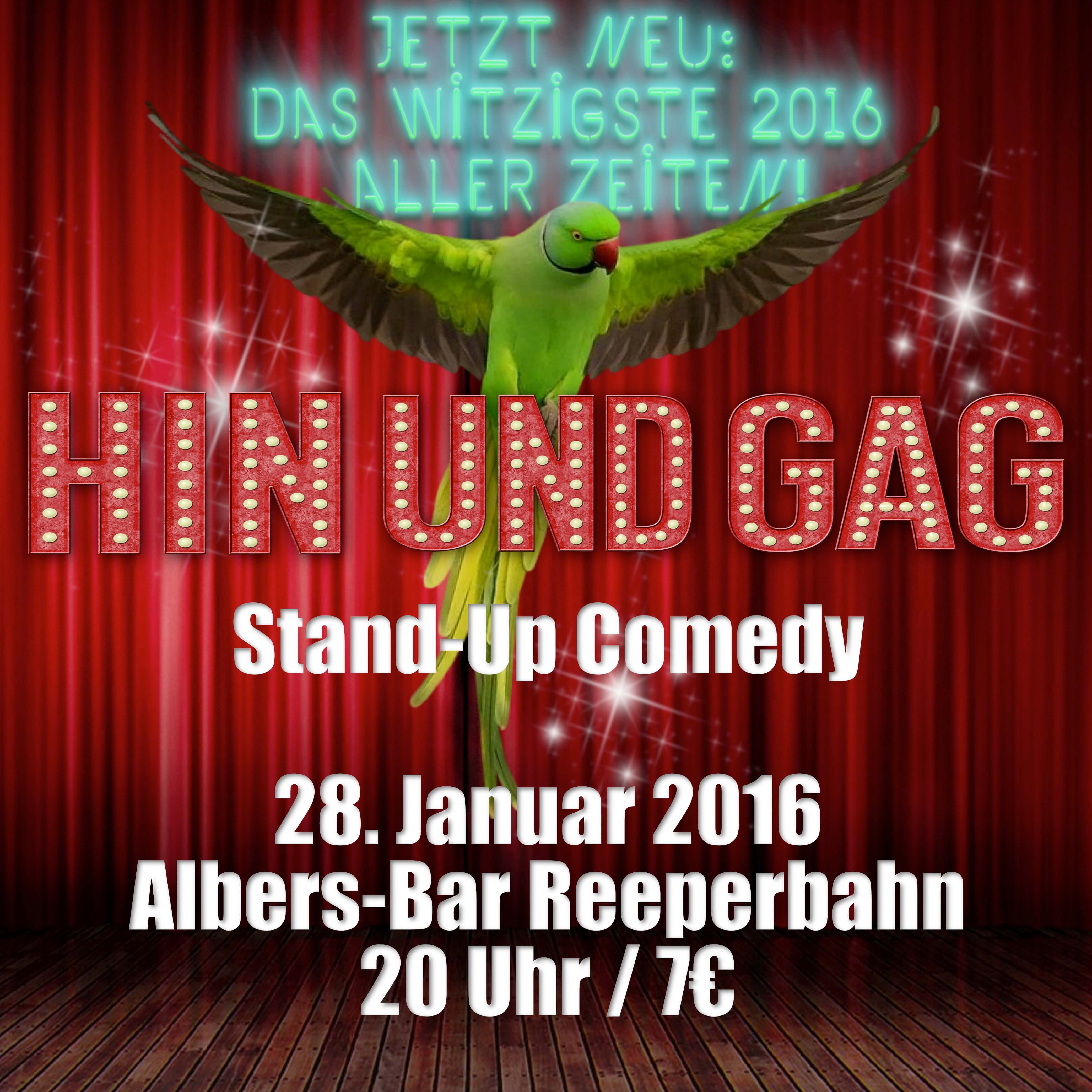 Den Abend lustig ausklingen lassen bei der Hin und Gag Stand-Up Comedy-Show! Mit gleich acht Comedians!