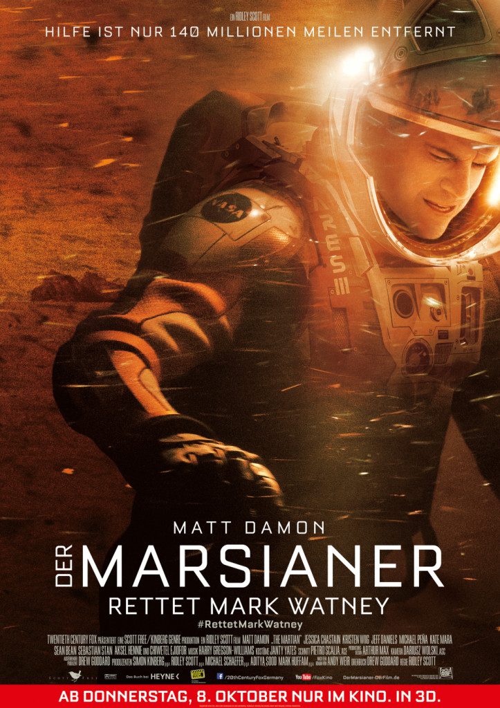 Heute im Open Air Kino Barmbek: Der Marsianer – ein Mann auf dem Mars, tot geglaubt & völlig auf sich allein gestellt!