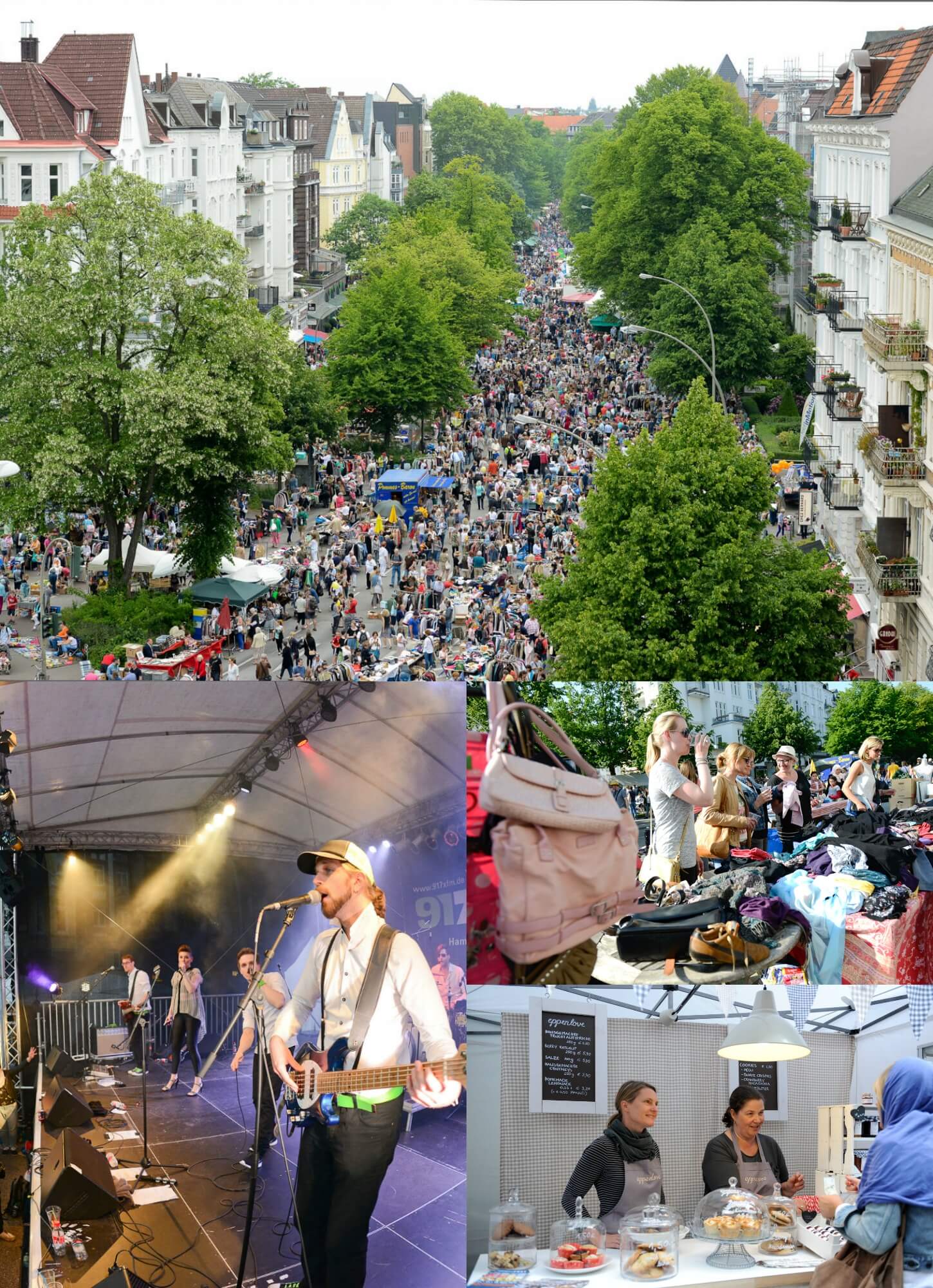 Das Eppendorfer Landstraßenfest hat einiges zu bieten! 2 Bühnen, einen riesigen Flohmarkt, viele Leckereien & das tolle Ambiente!