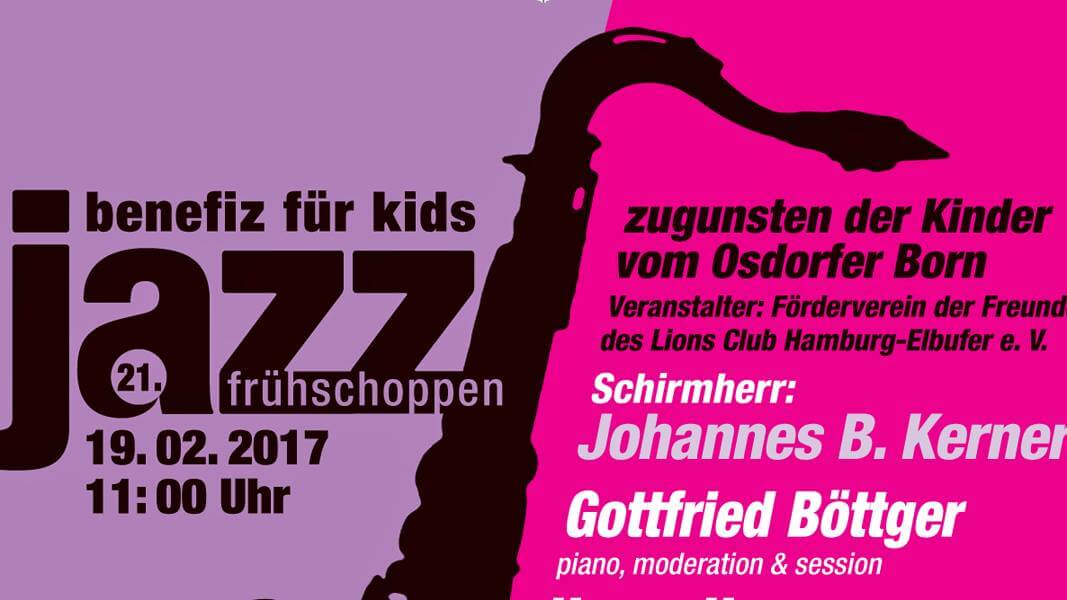 Gute Musik gibt’s beim 21. Jazz-Frühschoppen „Benefiz für Kids“! Alles zugunsten der Kinder vom Osdofer Born!