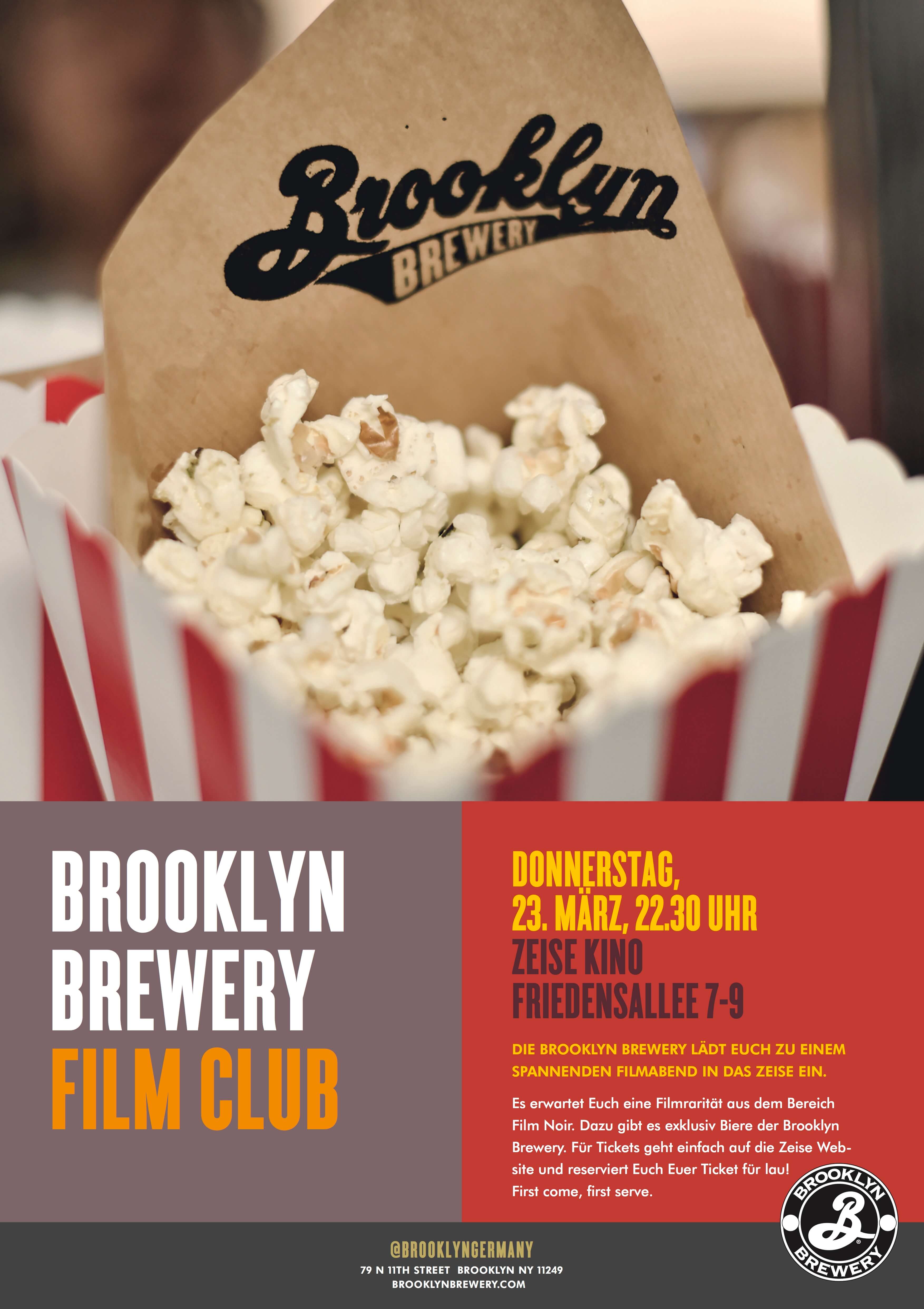1 Abend – 1 Film – 2 Biere – jede Menge Popcorn! 😍 Der Brooklyn Brewery Film Club lädt dich zu einem Klassiker ein!