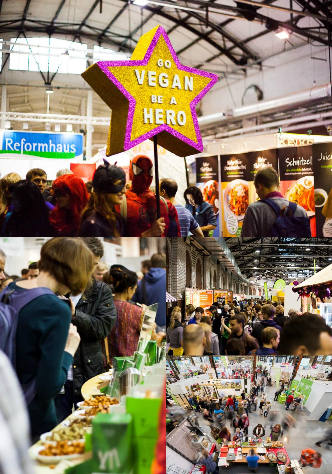 Go Vegan be a Hero – die VeggieWorld Hamburg freut sich auf deinen Besuch! Alles rund um den veganen Lebensstil. Noch bis morgen!