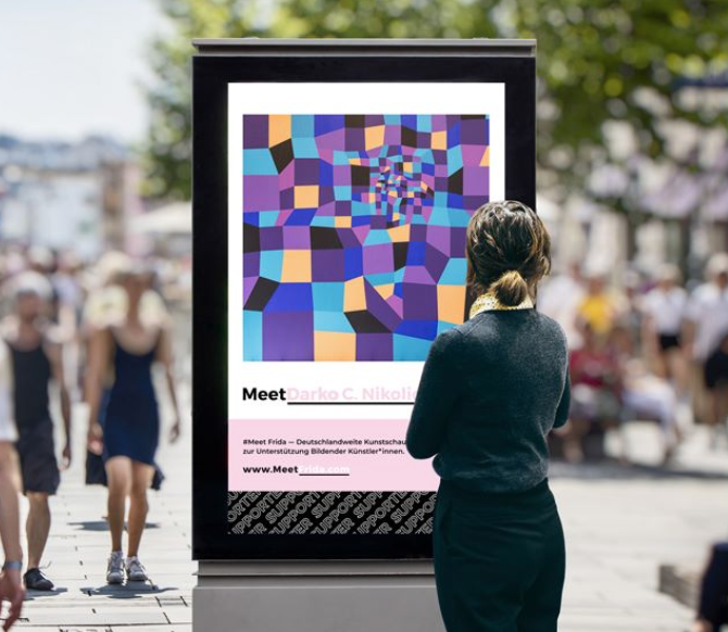 #MeetFrida macht Kunst in Hamburg sichtbar. Entdecke die Online- und Outdoor-Gallery!
