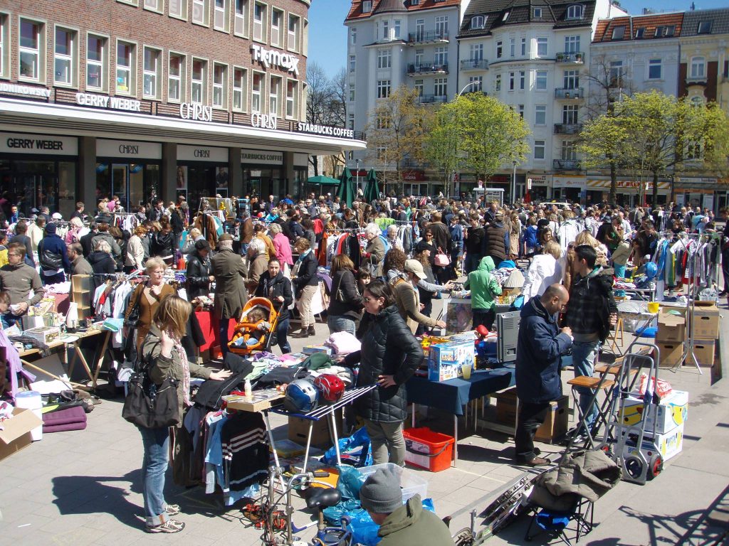 Schön, schöner, Eppendorf: Auf dem Marie-Jonas-Platz ist Flohmarkt angesagt.